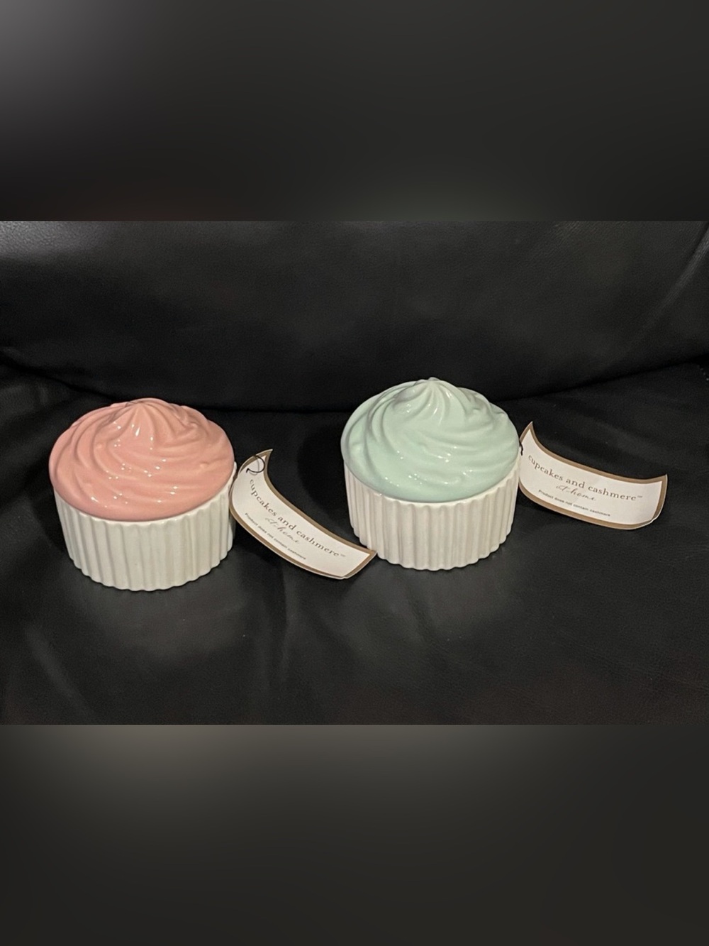 Cupcakes and Cashmere Ceramic Frosted Cupcakes, Set of 2